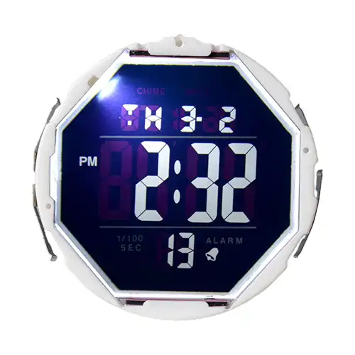 Mouvement de montre électronique électroluminescente à affichage LCD pur LED